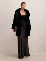 Harriet Short Faux Fur Midi Coat Forever New