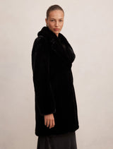 Harriet Short Faux Fur Midi Coat Forever New