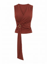 Candice Hardware Wrap Top Forever New