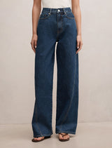 Kate Twisted Seam Wide Leg Jeans Mid Wash Forever New