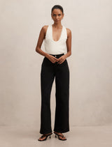 Nicki Petite Mid-Rise Straight Jeans Forever New