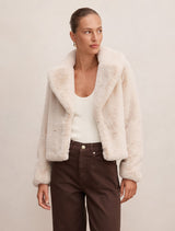 Piper Short Faux Fur Jacket Forever New