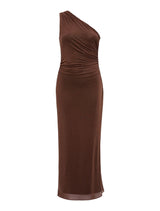 Audrina One Shoulder Heatseal Maxi Dress Forever New