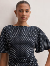 Paige Flutter Sleeve Tie Back Top Forever New