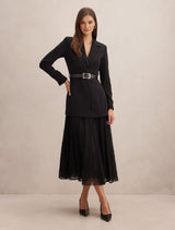 Fallon Lined Blazer 2 In 1 Lace Dress Black Forever New