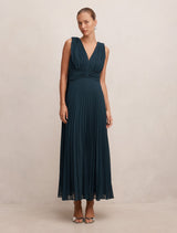 Leia Pleated Cape Maxi Dress Forever New