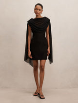 Bowie Petite Mini Dress With Shawl Forever New