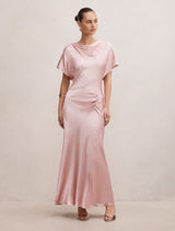 Ada Grown On Sleeve Maxi Dress Soft Pink Forever New