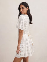 Cora Flutter Sleeve Tie Mini Dress Forever New