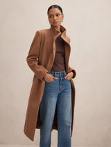 Phoebe Petite Funnel Neck Coat Forever New