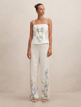 Soleil Floral Placement Print Pants Forever New
