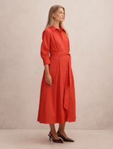 Sally Cotton Shirt Midi Dress Forever New