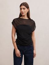 Remy Sheer Mixed Top Black Forever New
