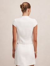 Ayla Keyhole Linen Top Forever New