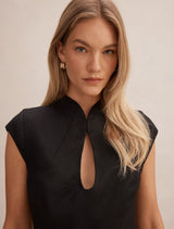 Eliza Sculpted Linen Mini Dress Forever New