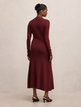 Irina Petite Long Sleeve Tie Knit Dress Forever New