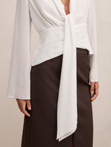 Luna Tie Front Blouse Forever New