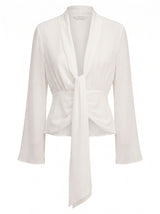 Luna Tie Front Blouse Forever New