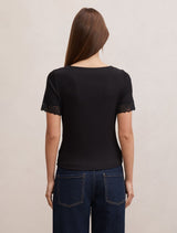 Nina Lace Trim T-Shirt Forever New