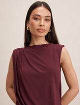 Leni Draped Backless Dress Forever New