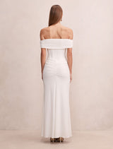 Ania Ruched Bardot Maxi Dress Forever New