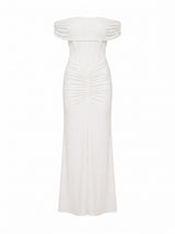 Ania Ruched Bardot Maxi Dress Forever New