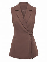 Demi Tie Sleeveless Blazer