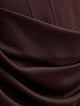 Isra Petite Drape Strapless Mini Dress
