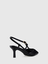 Petra Pleat Detail Heel Court Shoe Forever New