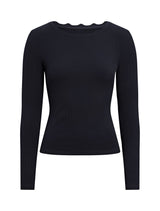 Rebecca Scallop Long Sleeve Top Forever New