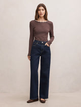 Rebecca Scallop Long Sleeve Top