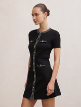 Isobella Tipped Knit Mini Dress Forever New