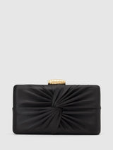 Tate Twist Satin Hardcase Clutch Forever New