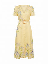 Calissa V-Neck Short Sleeve Midi Dress Forever New