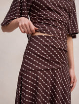 Polly Hanky Hem Midi Skirt Forever New
