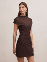 Vivianna Mesh Overlay Mini Dress Forever New