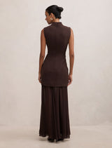 Pearl Petite High Neck Underlay Dress Forever New