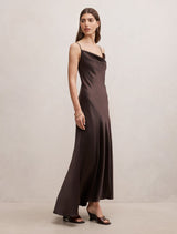 Tilesha Satin Cowl Slip Maxi Dress Forever New