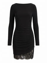 Eloise Long Sleeve Lace Mini Dress Forever New