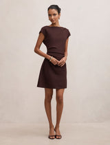 Carly Petite Sleeveless Tuck Mini Dress Forever New