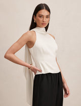 Millie High Neck Cape Top