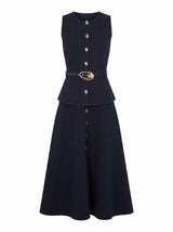 Amelia Petite Layered A-Line Midi Dress Forever New