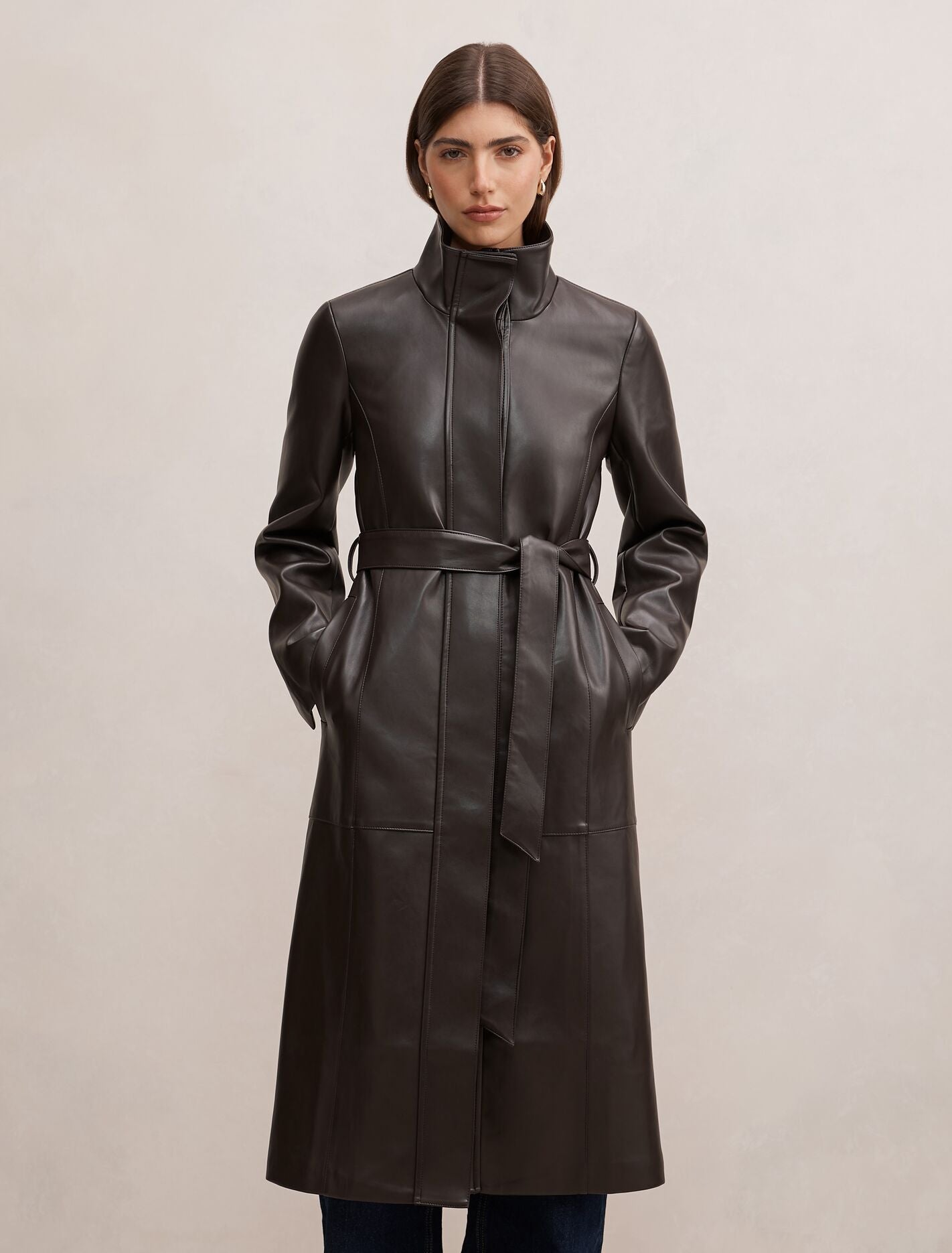 あ*ん様 未使用　C-COAT TIGHTBOOTH / NEIGHBORHOO Bonnie Pu Funnel Trench Coat Chocolate | Forever New