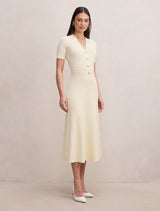 Niki V-Neck Stitch Knit Dress Forever New