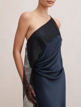 Sylvie Asym Satin Bias Dress Forever New