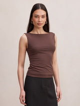 Bonnie Scoop Back Tank Top Forever New