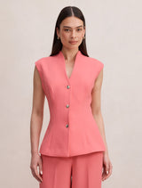 Rosalie Waistcoat Pink Suit Forever New