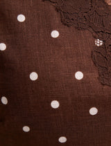 Lexi Lace Trim Linen Mini Dress