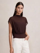 Mattie Mesh Overlay Top Forever New
