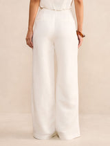Eva Petite Linen Wide Leg Pants Forever New
